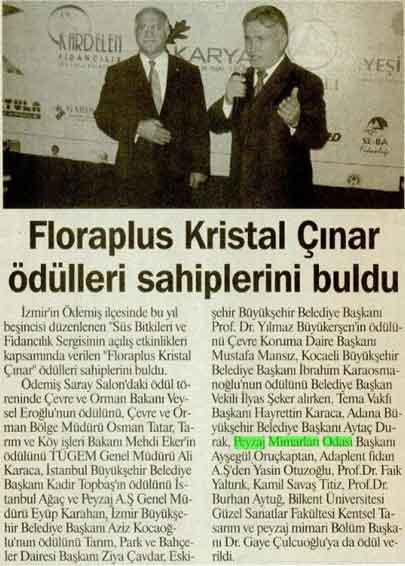 EGE TELGRAF 21.11.2009 "KRİSTAL ÇINAR ÖDÜLLERİ SAHİPLERİNİ BULDU" 
