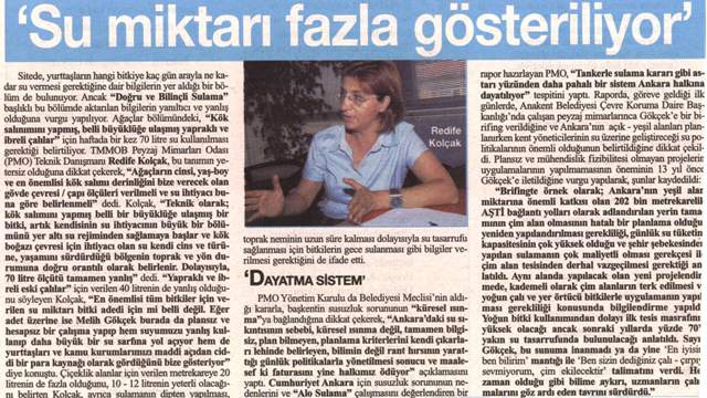 CUMHURİYET 14.06.2007 "SU MİKTARI FAZLA GÖSTERİLİYOR"